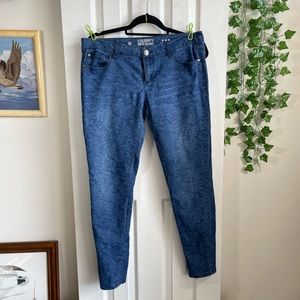 Blue Patterned Celebrity Pink Jeans Skinny Size 13